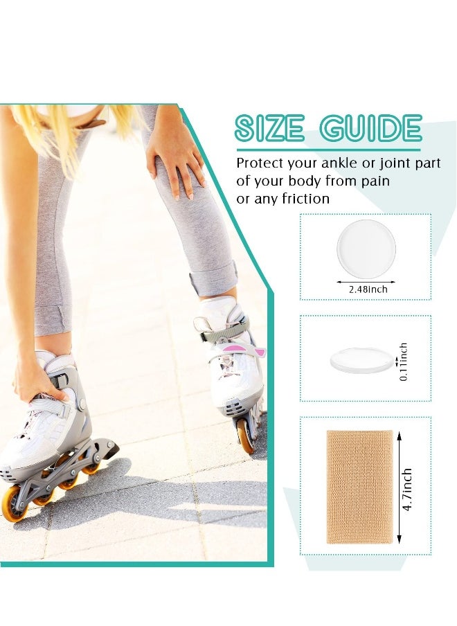 Generic Cross Ankle Gel Sleeve Padded Skate Socks Ankle Protector Gel Sleeve Socks Gel Pads Ankle Support Brace Pad Skateboard Accessories for Skating Riding Ski Ankle Protection Foot Support Socks 4 Pieces  - Image 2