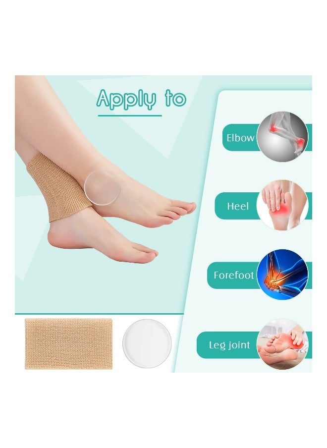 Generic Cross Ankle Gel Sleeve Padded Skate Socks Ankle Protector Gel Sleeve Socks Gel Pads Ankle Support Brace Pad Skateboard Accessories for Skating Riding Ski Ankle Protection Foot Support Socks 4 Pieces  - Image 3