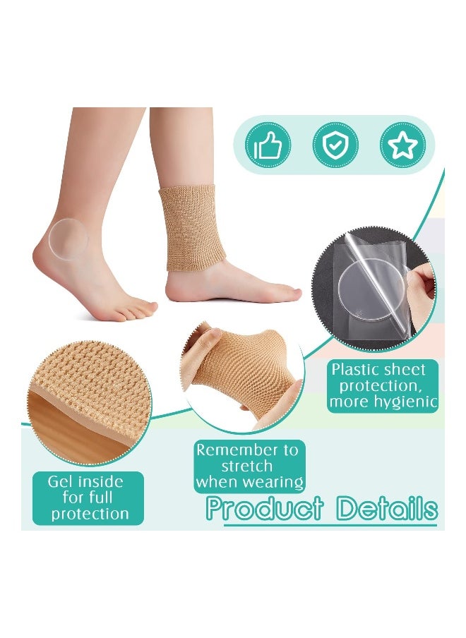 Generic Cross Ankle Gel Sleeve Padded Skate Socks Ankle Protector Gel Sleeve Socks Gel Pads Ankle Support Brace Pad Skateboard Accessories for Skating Riding Ski Ankle Protection Foot Support Socks 4 Pieces  - Image 5