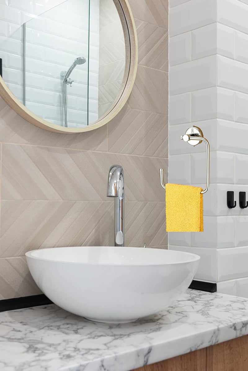 iSTAR Stainless Steel 304 Grade Chrome Finished Half Square Shape Towel Ring/Napkin Holder/Towel Hanger (Pack of 3) - Image 3