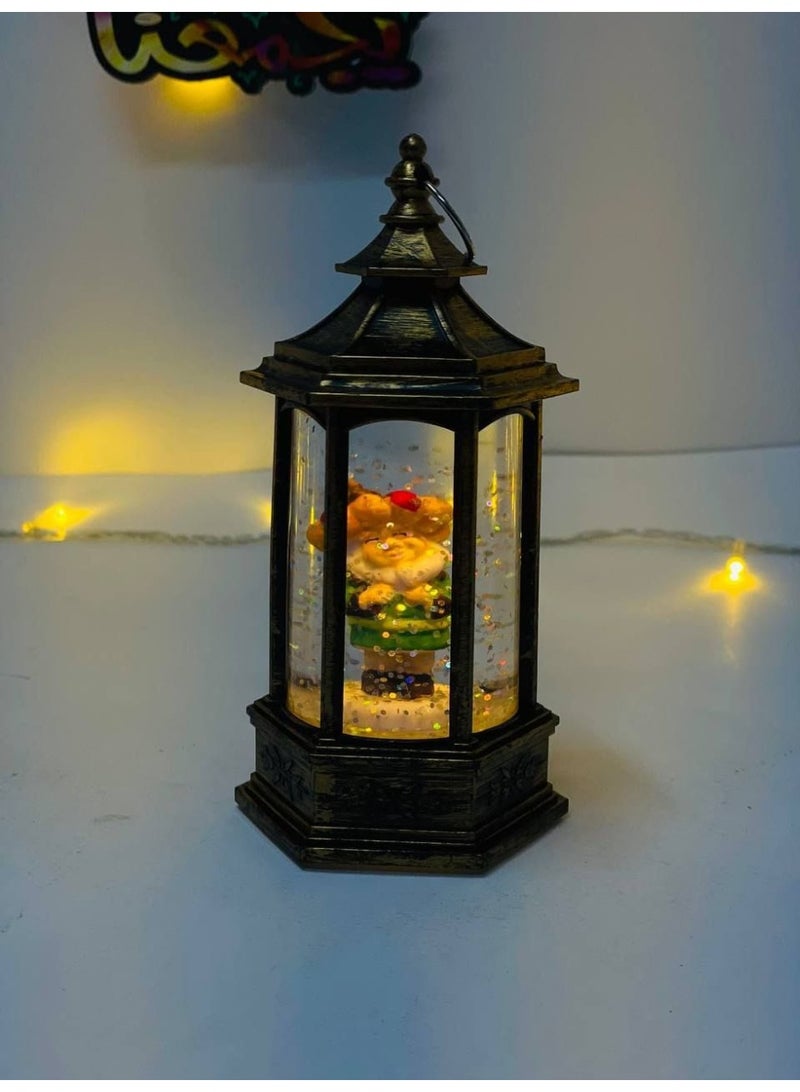 فوانيس رمضان الفانوس الماية بالجيلتر السداسي بشخصيات رمضانية المستورد  الخامة الاكليرك المرشوشة كويس اللي بينور ورم  بيشتغل بحجارة ساعة  المقاس : ١٤ سم - Image 1