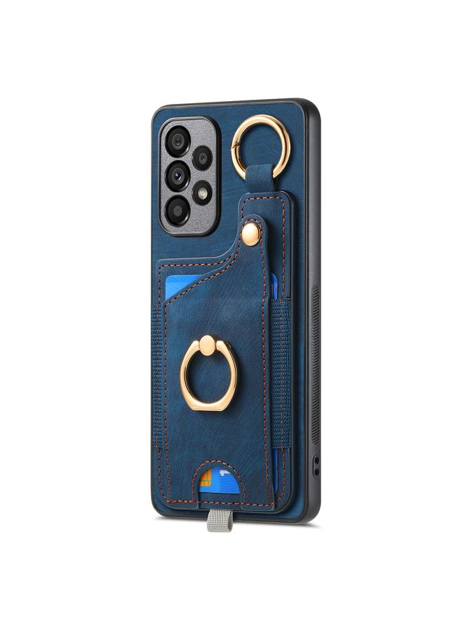 اس-توب جراب لهاتف Samsung Galaxy M33 5G بتصميم كلاسيكي مع حلقة تعليق وحقيبة بطاقات - Image 2