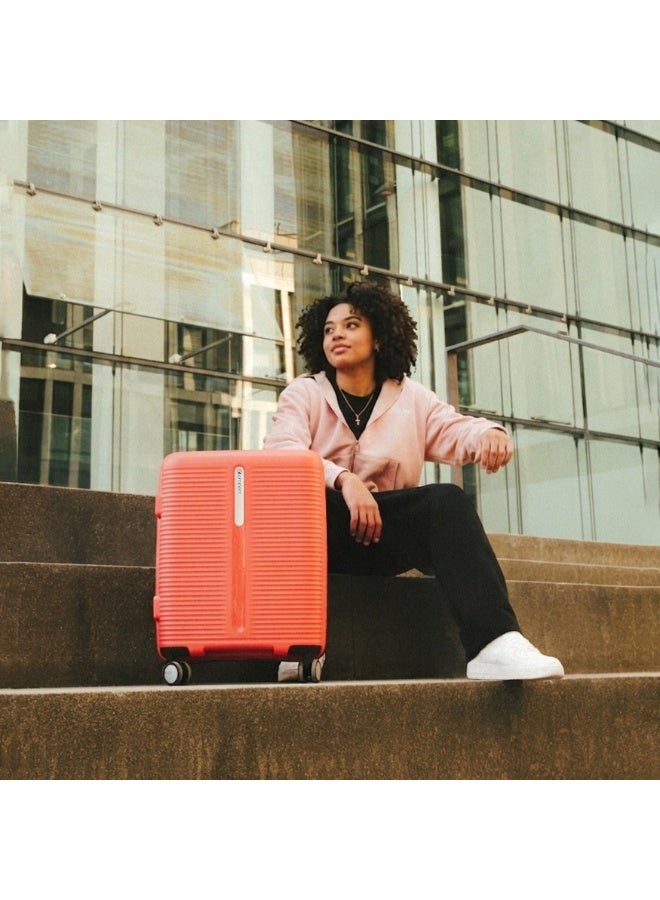 eminent Hard Case Travel Bags Unisex PP Luggage Trolley Lightweight Expandable 4 Double Spinner Carryon Travel Suitcase with TSA Lock and Safe Zippers, B0013, Sugar Coral - Image 2