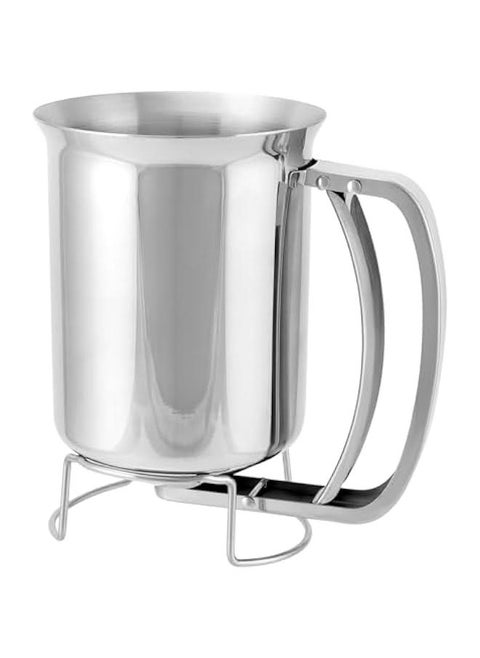 Stainless Steel Pancake Batter Dispenser - 900ml Capacity with Silicone-Sealed Nozzle, Pourer Batter Pitcher Mixing Baking Tool for Cupcakes, Pancakes, Waffles, Muffins