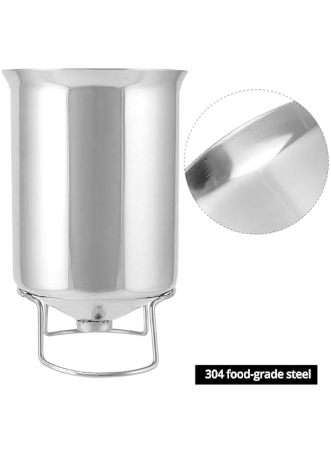 Stainless Steel Pancake Batter Dispenser - 900ml Capacity with Silicone-Sealed Nozzle, Pourer Batter Pitcher Mixing Baking Tool for Cupcakes, Pancakes, Waffles, Muffins