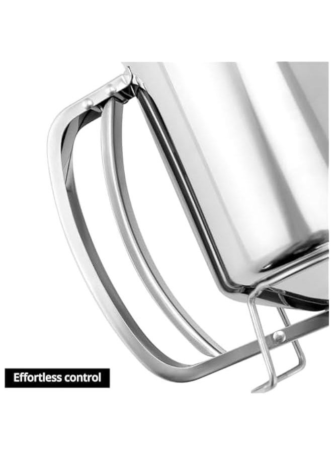 Stainless Steel Pancake Batter Dispenser - 900ml Capacity with Silicone-Sealed Nozzle, Pourer Batter Pitcher Mixing Baking Tool for Cupcakes, Pancakes, Waffles, Muffins