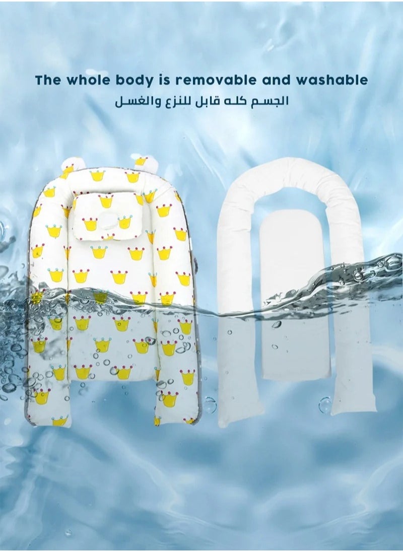 دوكو محمول سرير الطفل مع وسادة السرير في الهواء الطلق السفر سرير طفل صالة سرير الطفل مهد سرير الطفل لمدة 0-24 شهرا  - Image 3