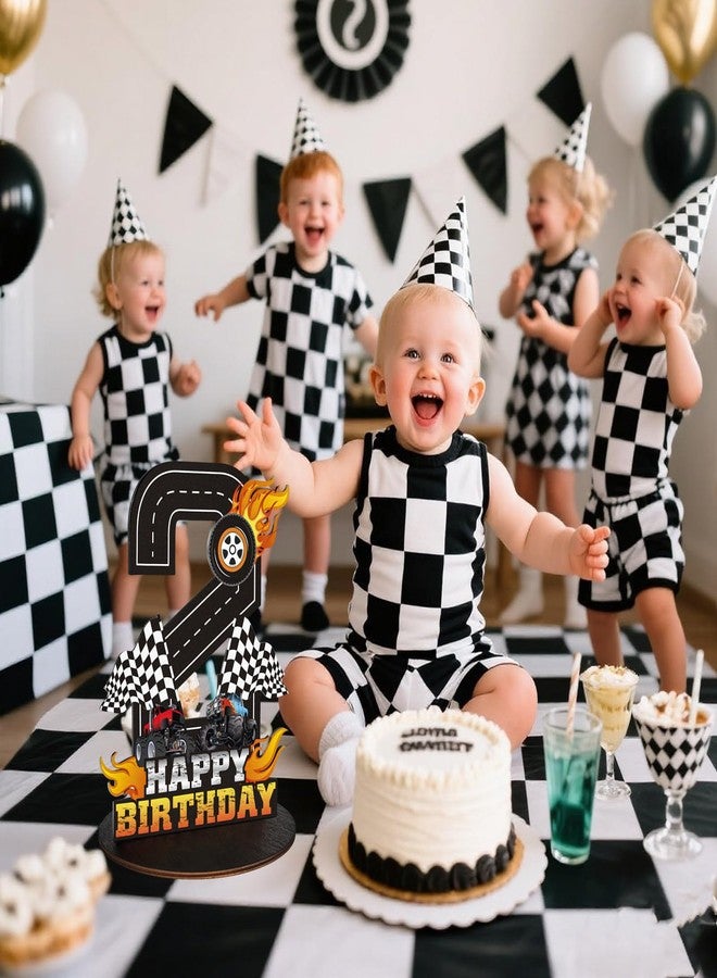 Lcoor Truck Birthday Number Sign Centerpiece, Truck Wooden Decoration Photo Props for Truck Birthday Decorations (2nd) - Image 4