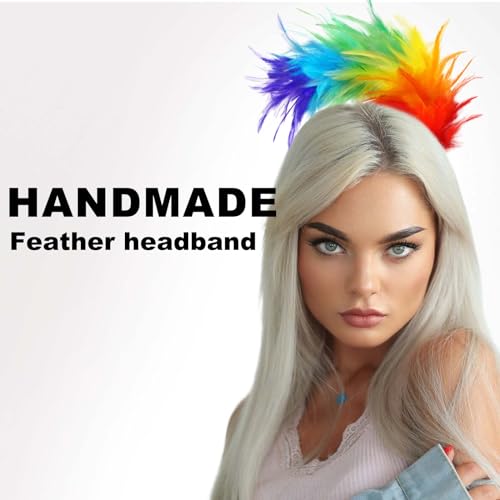 iROLEWIN Women Bird-Wings-Parrot-Costume for Adults Mardi Gras Feather Headband, Eagle Festival Cosplay as Birthday Gifts - Image 5