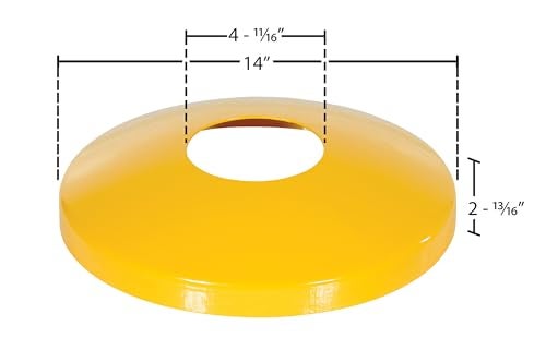 Vestil DOME-4.5 Steel Protective Dome Cover For 4.5 In. Bollards Yellow - Image 4