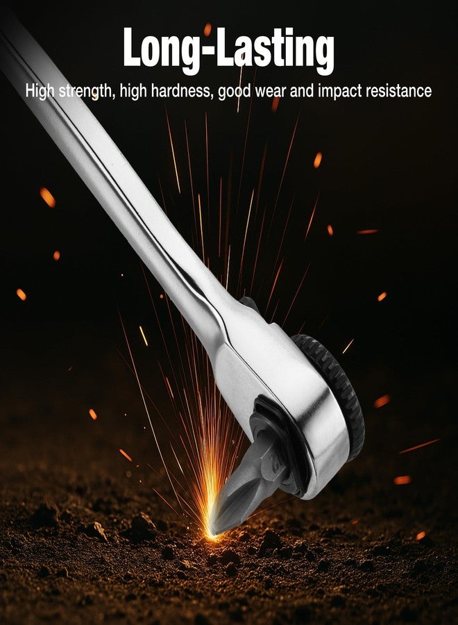 ووركبرو مفتاح ربط WORKPRO صغير الحجم 1/4 بوصة، مفك براغي بزاوية قائمة 72 سنًا، هدايا للرجال، مفك براغي صغير بزاوية 90 درجة، جيب صغير، مجموعة رؤوس مفتاح ربط صغير منخفض الارتفاع للمساحات الضيقة - Image 4