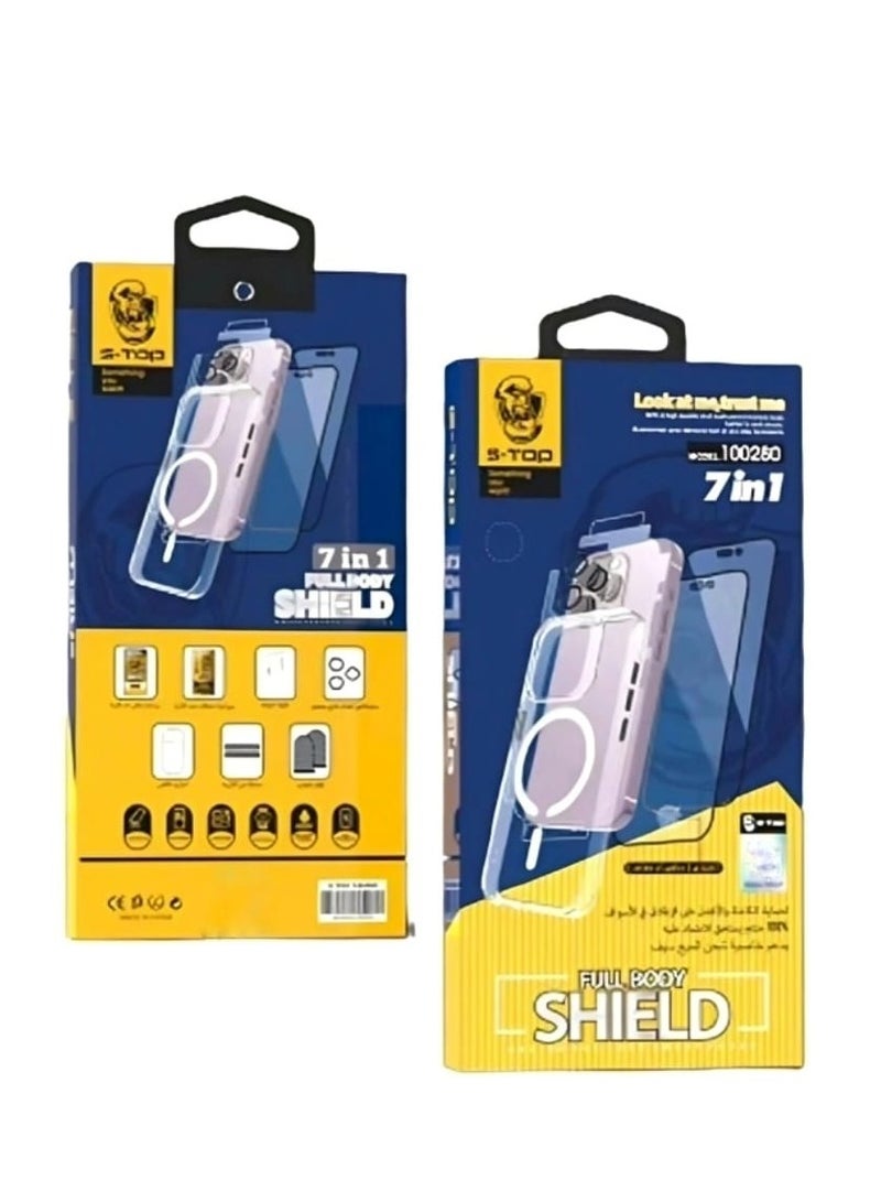اس-توب باقة الحماية المتكاملة 7 في 1 لهاتف سامسونج S22 الترا