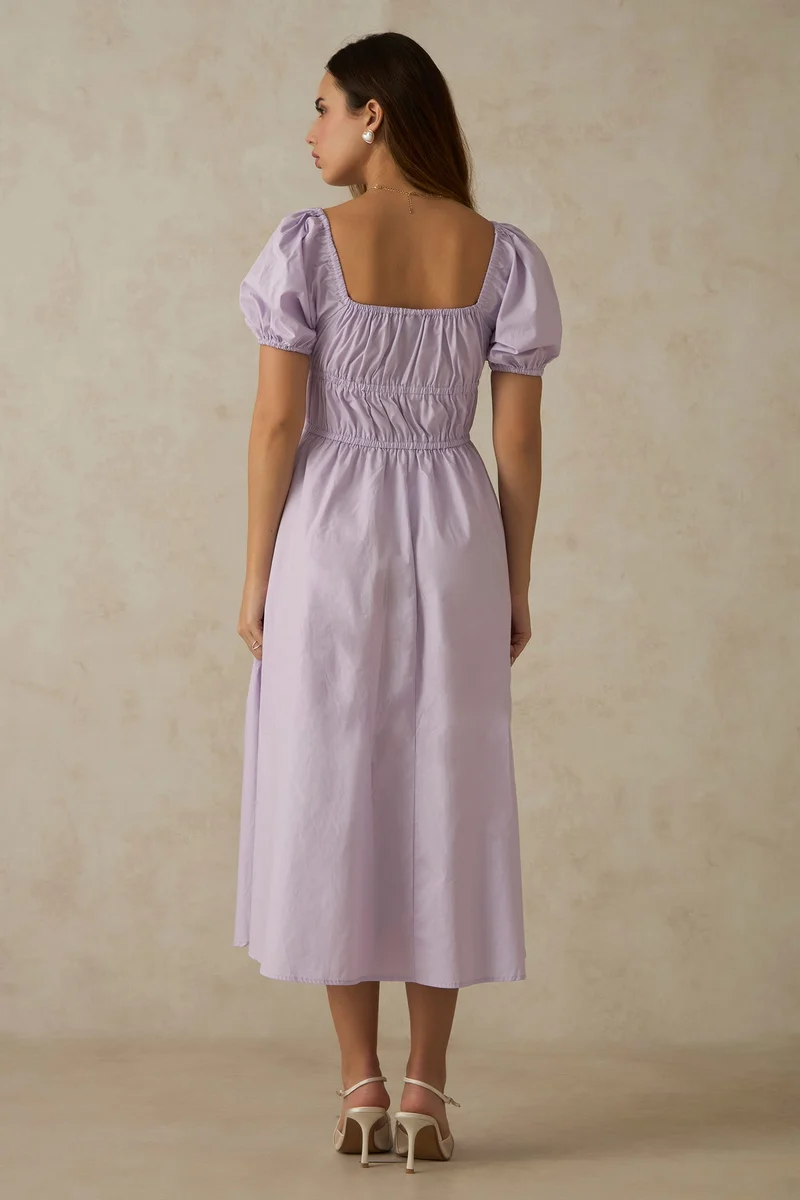 Virgio Virgio Zorelle Purple Tie Detail Dress