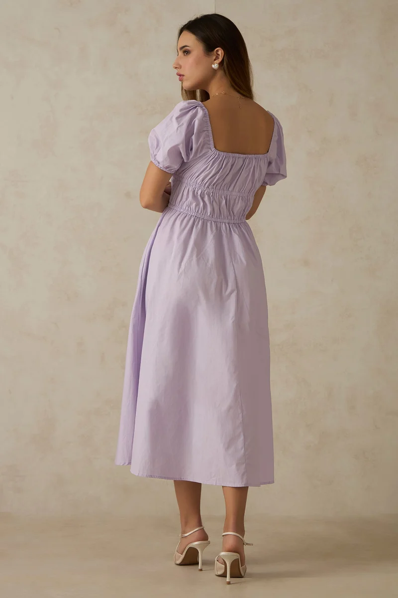 Virgio Virgio Zorelle Purple Tie Detail Dress
