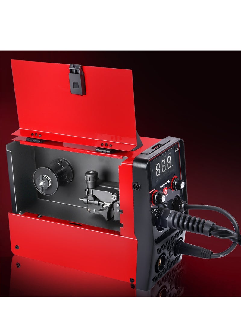 ELIKLIV ELIKLIV 215Amp MIG welding machine, intelligent flux core welding machine/ARC/LIFT TIG/spool gun 4-in-1 MIG welding machine, with LCD display synergistic effect 220V voltage IGBT inverter welding mach  - Image 3