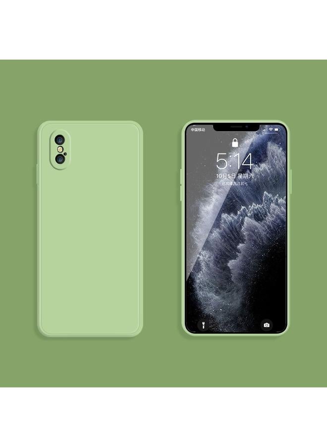 S-TOP Case For iPhone X / XS Solid Color Imitation Liquid Silicone Straight Edge Dropproof Full Coverage Protective Case - Image 2