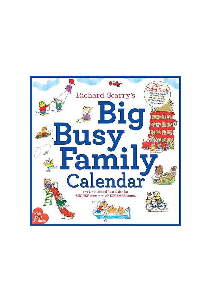 Richard Scarry Big Busy Family 2024 Wall Calendar: Track Every Family Member's Daily Activities