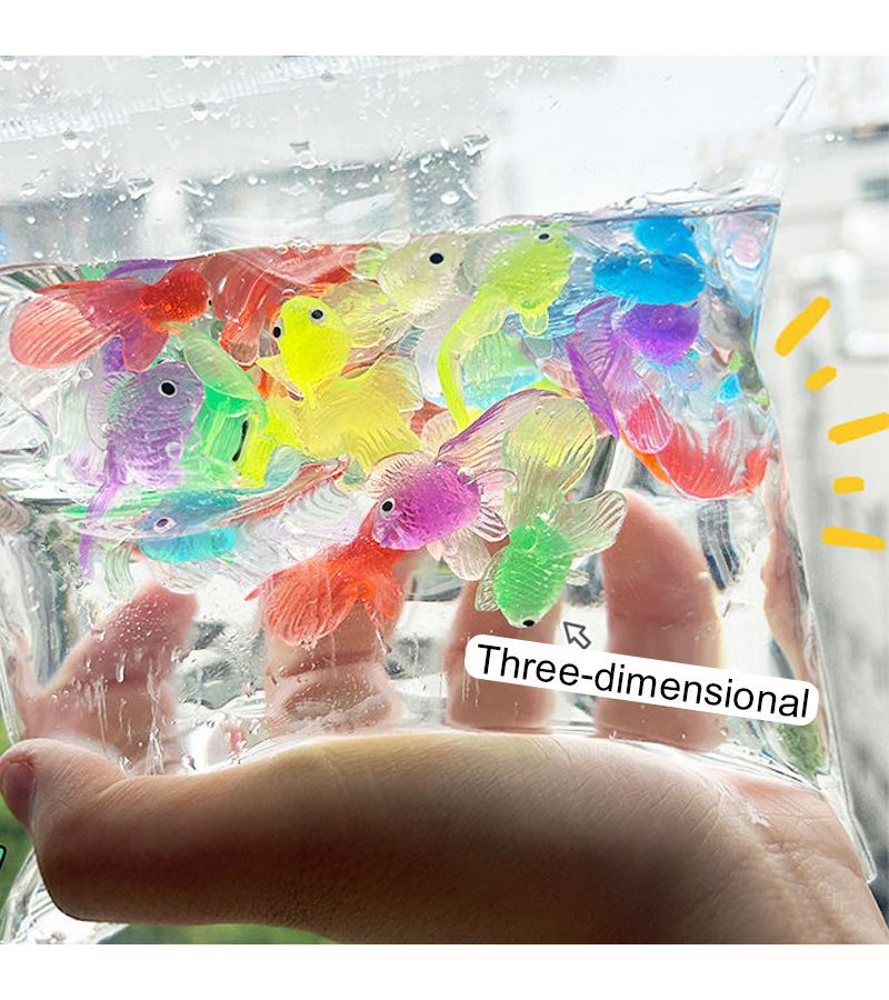 10pcs Realistic Floating Artificial Goldfish Aquarium Ornament Plastic Fake Fish Decoration - Image 4