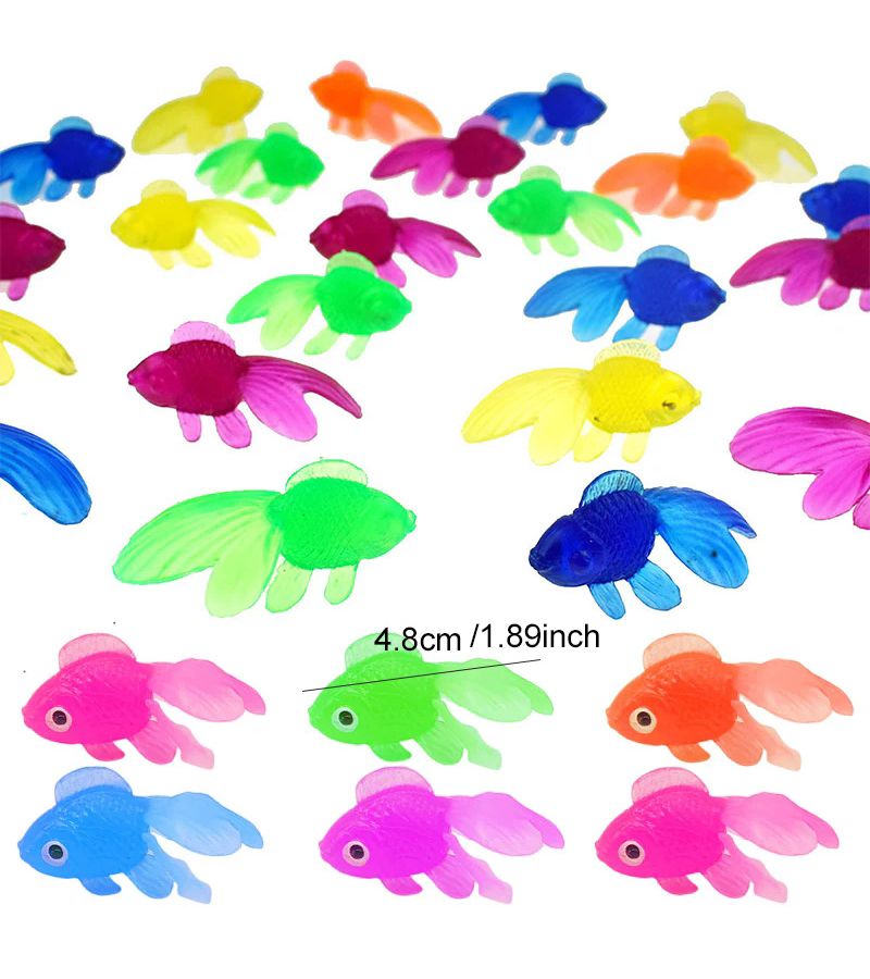 10pcs Realistic Floating Artificial Goldfish Aquarium Ornament Plastic Fake Fish Decoration - Image 2