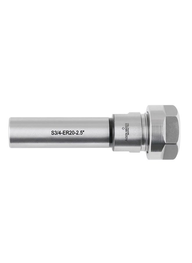 Accusize Industrial Tools ER20 Collet Chuck Extension Rod, 2.50 in. Shank Length, 3/4 in. Straight Shank Alloy Steel, 0223-0210 - Image 2