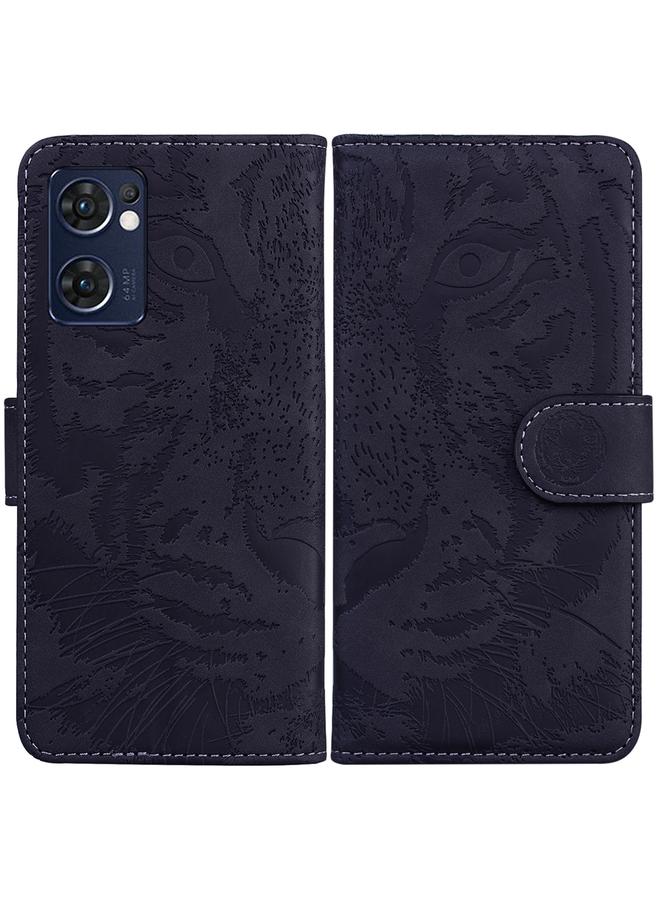 S-TOP Case For OPPO Reno7 5G Taiwan Version/Find X5 Lite Tiger Embossing Pattern Horizontal Flip Leather Phone Case - Image 1