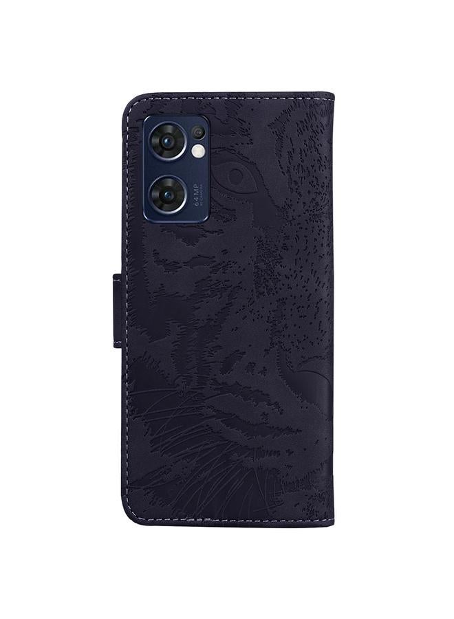 S-TOP Case For OPPO Reno7 5G Taiwan Version/Find X5 Lite Tiger Embossing Pattern Horizontal Flip Leather Phone Case - Image 2