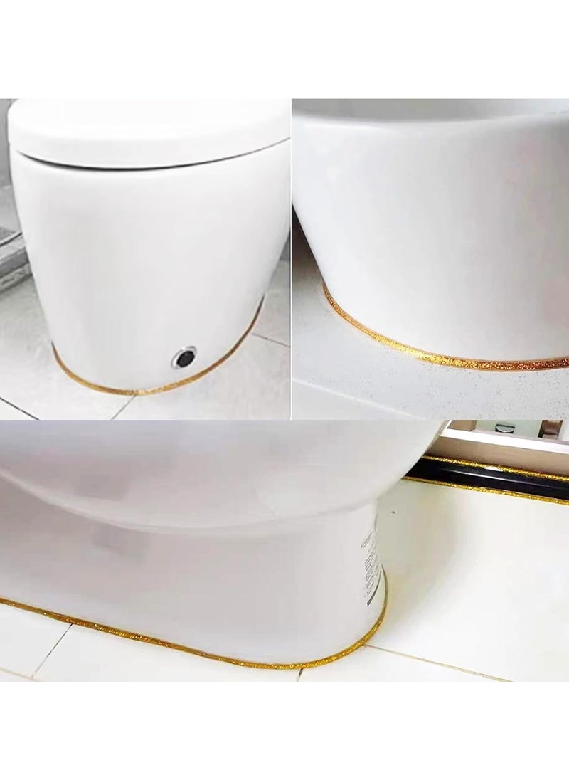 Yameem Yameem Glitter Tape for Tiles and Ceramics – Mildewproof Decorative Corner and Side Edge Strip for Walls, Ceilings, Baseboards, Floors, Countertops, and Gaps (black)  - Image 2