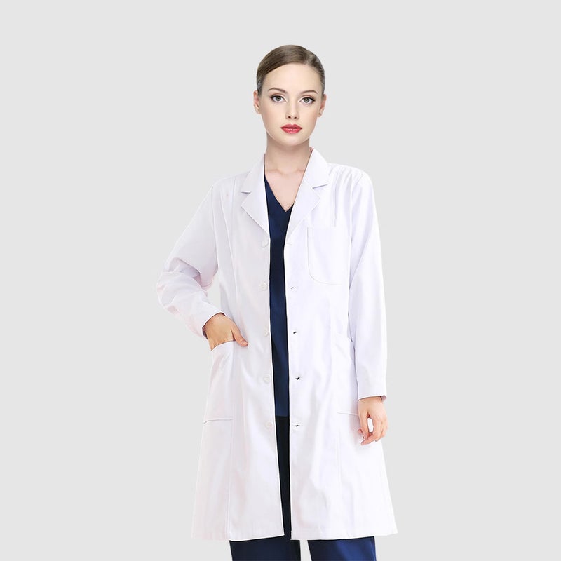White Coat Women'S Short-Sleeved Summer Thin Doctor'S Coat Nurse Chemical Experiment Beauty Salon Doctor'S Long-Sleeved Work Clothes - Image 3