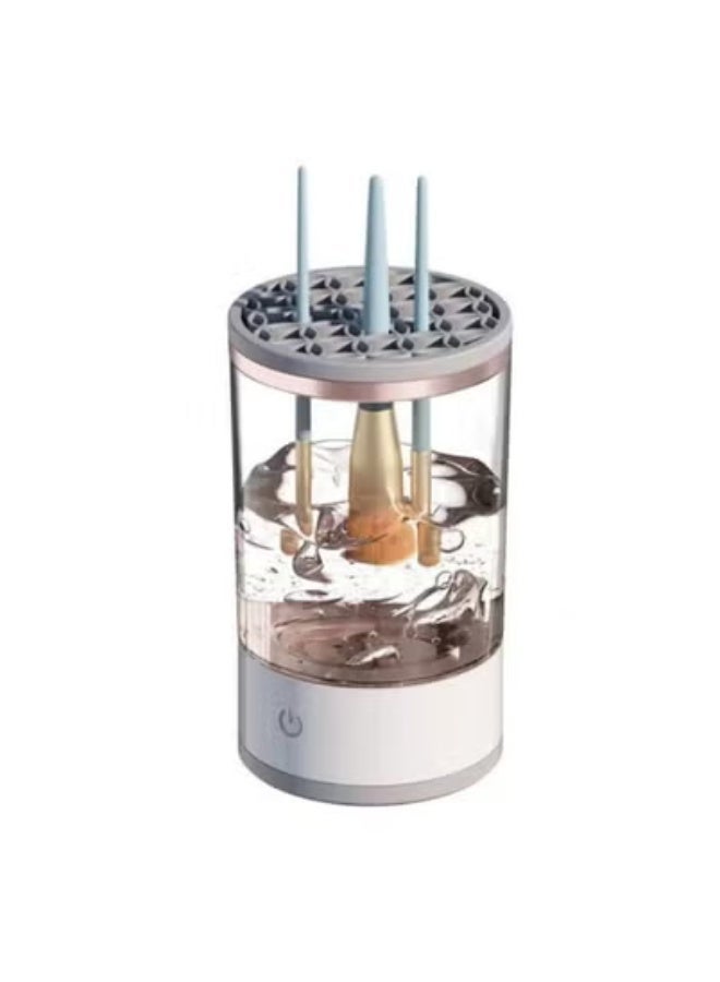 Electric Makeup Brush Cleaner & Dryer – Rechargeable Automatic Cleaning & Drying Device, Transparent Case, Compact 9×16cm - Image 2