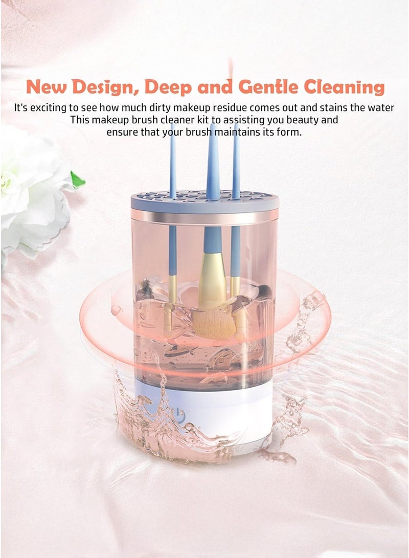 Electric Makeup Brush Cleaner & Dryer – Rechargeable Automatic Cleaning & Drying Device, Transparent Case, Compact 9×16cm - Image 4