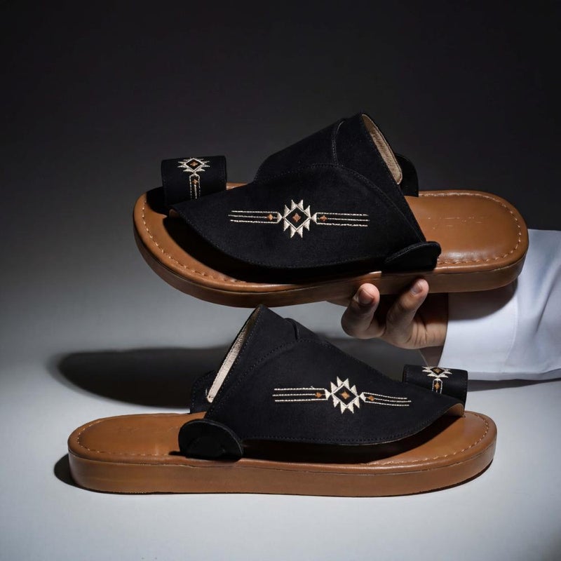 Arabic Sharqi Sandals | Black | Sandals Traditional footwear - Image 1