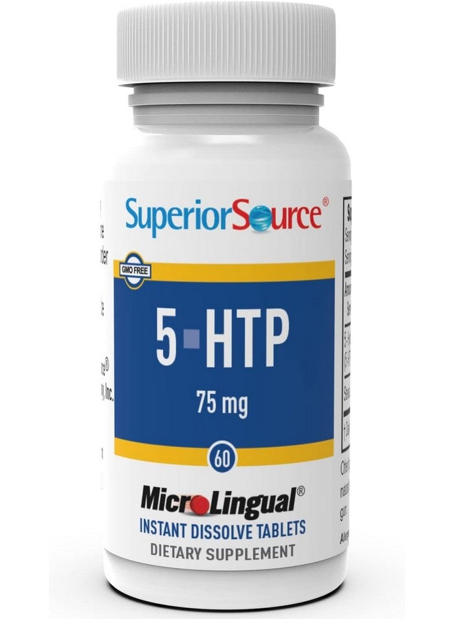 Superior Source 5-HTP 50 mg - Natural Supplement Aids Restful Sleep & Neurotransmitter Functions - Brain Health & Function Support - 5-Hydroxytryptophan Supplement - 60 Instant Dissolve Tablets - Image 1