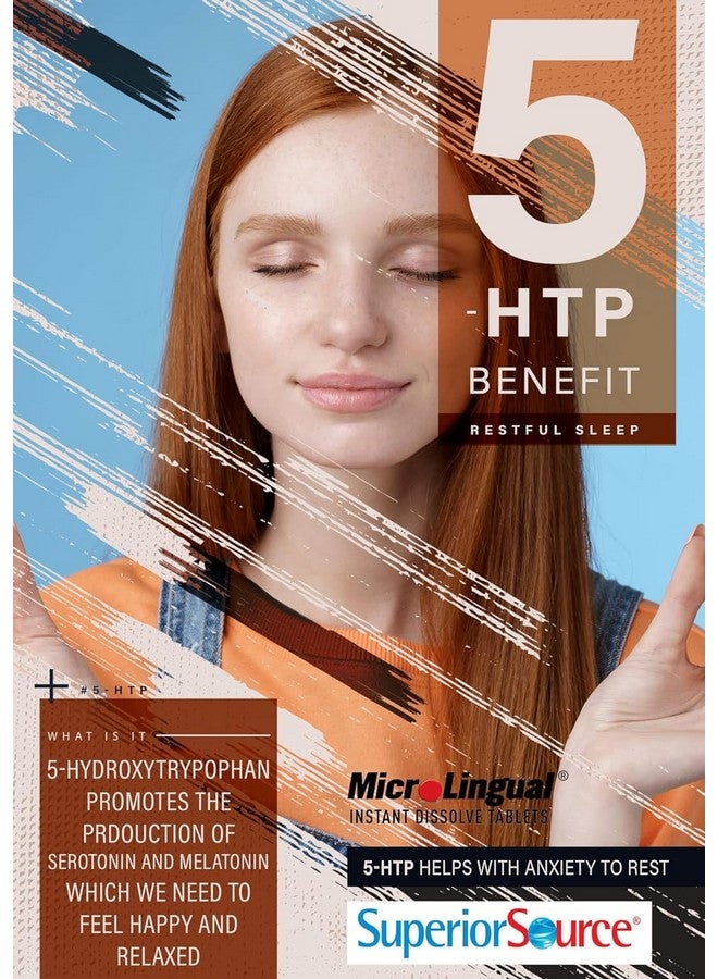 Superior Source 5-HTP 50 mg - Natural Supplement Aids Restful Sleep & Neurotransmitter Functions - Brain Health & Function Support - 5-Hydroxytryptophan Supplement - 60 Instant Dissolve Tablets - Image 5