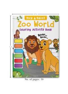Pick and Paint Coloring Activity Book For Kids: Zoo World  - Image 4