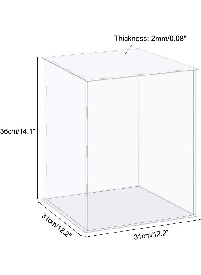 TPGP Acrylic Display Case Box Clear Dustproof Protection Showcase 31X31X36Cm For Collectibles Display - Image 2