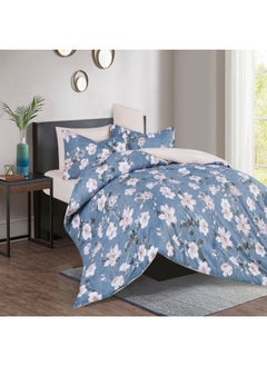 Cottage 6Pcs Comforter Set King Size - Microfiber - Rose 