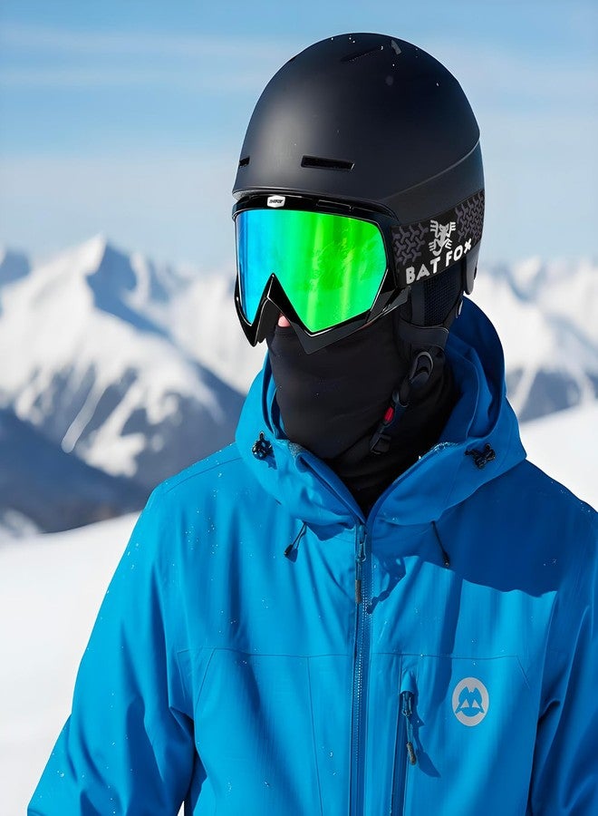 بات فوكس نظارات التزلج باتفوكس OTG للرجال والنساء والشباب، نظارات التزلج على الجليد / خفيفة الوزن للغاية / مضادة للانزلاق (أخضر نقي أسود، مقاس L) - Image 5