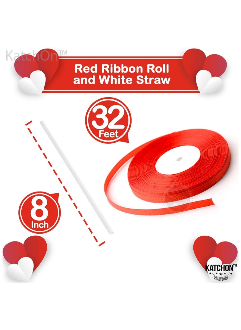 KATCHON Red Confetti Balloons Kit for Party Decoration Pack of 30  - Image 3