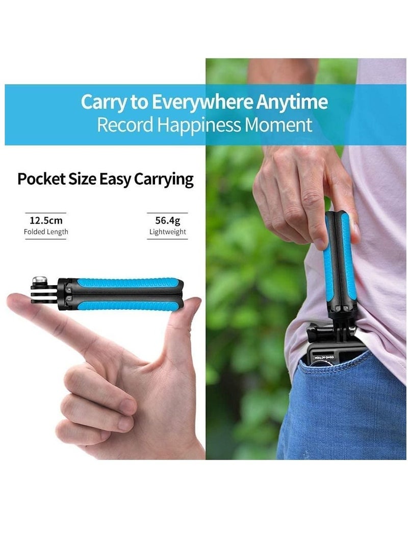 Captaintech - Extendable Tripod Stand Mount Handheld Selfie Stick Telescopic Monopod Pole for Hero 10 Black Hero 9 Hero 8/7/6/5/4, MAX, DJI Osmo Action, Osmo Pocket and More Action Cameras - Image 1