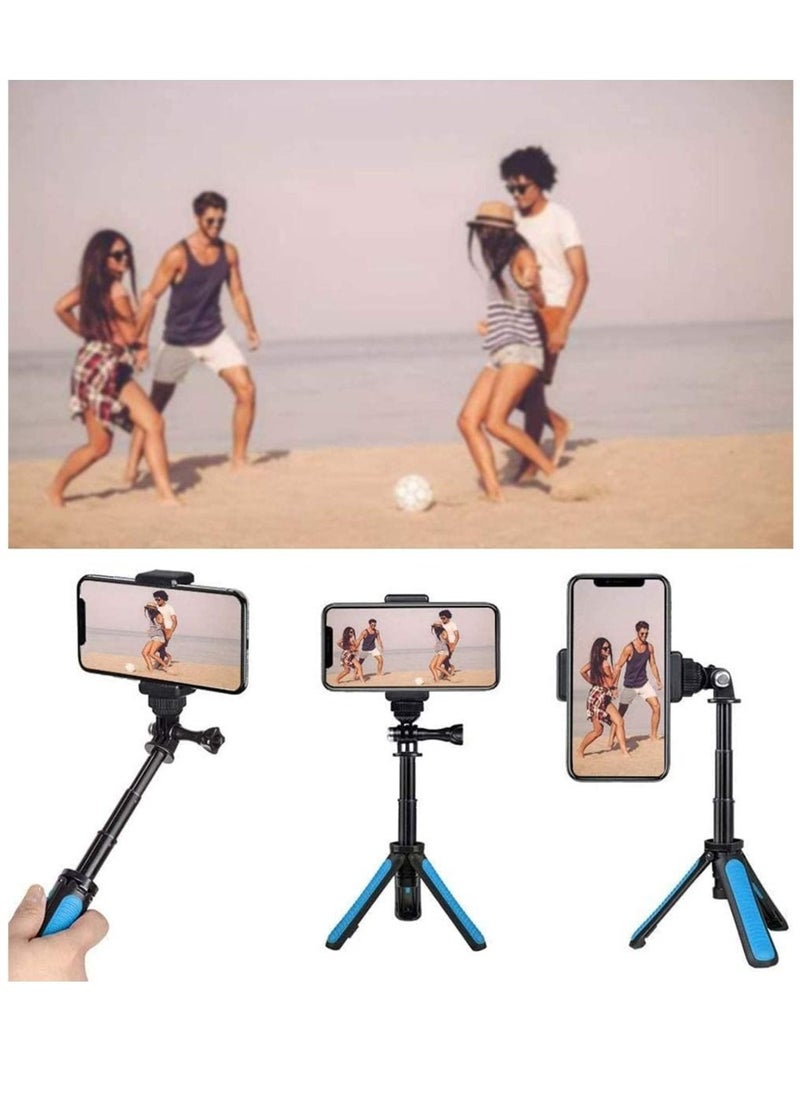 Captaintech - Extendable Tripod Stand Mount Handheld Selfie Stick Telescopic Monopod Pole for Hero 10 Black Hero 9 Hero 8/7/6/5/4, MAX, DJI Osmo Action, Osmo Pocket and More Action Cameras - Image 1