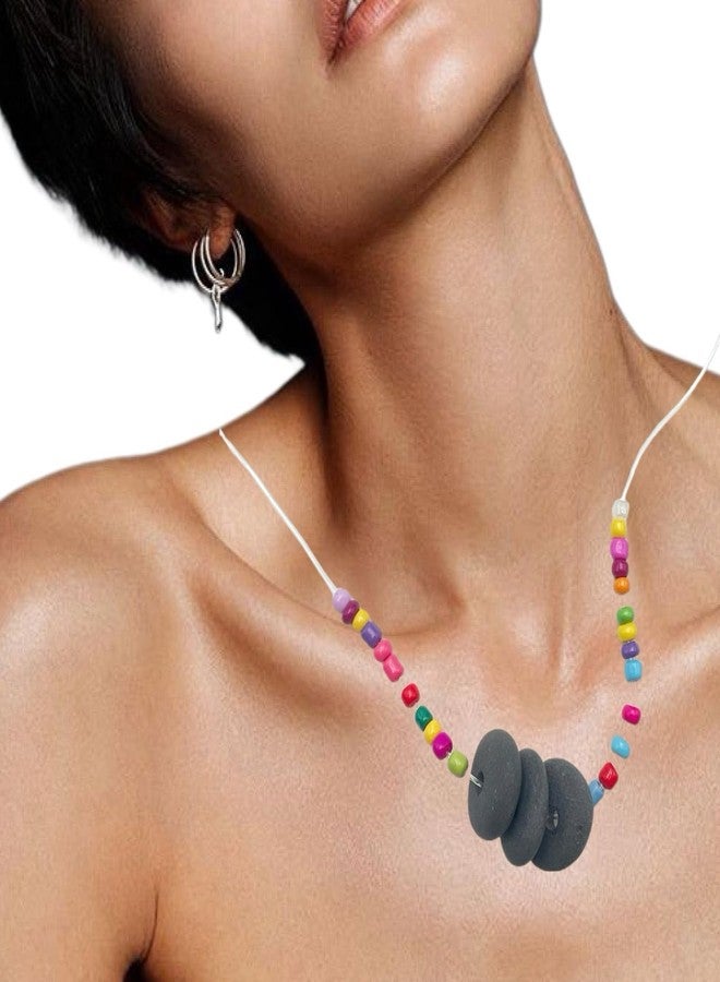 Lifetop Lifetip 20PCS Center Drilled Pebbles, Tiny Drilled River Stones, Rocks for Crafts,Painting,Pendants,Stone Beads,About 0.8" in Length - Image 5