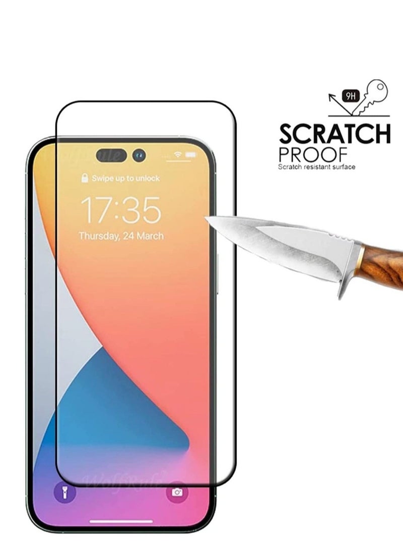 إيف (1+2 قطعة) متوافق مع حافظة iPhone 14 Pro، واقي شاشة من الزجاج المقسى، غطاء شفاف شفاف لجراب Apple 14 Pro (IPhone14 Pro) - Image 5