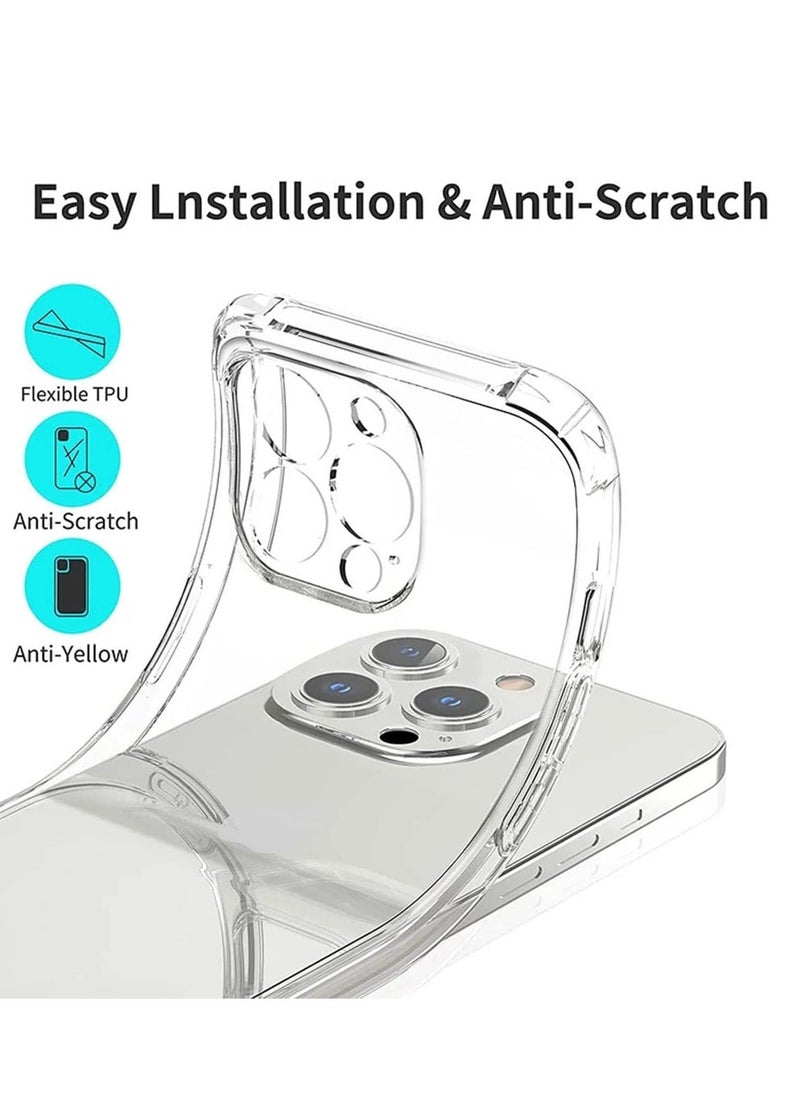 إيف (1+2 قطعة) متوافق مع حافظة iPhone 14 Pro، واقي شاشة من الزجاج المقسى، غطاء شفاف شفاف لجراب Apple 14 Pro (IPhone14 Pro) - Image 2