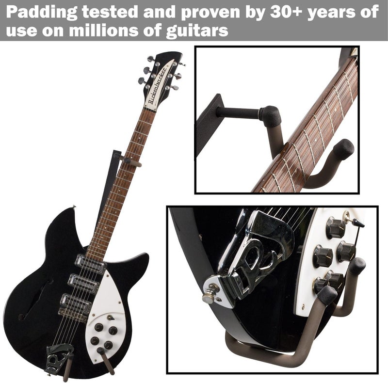 String Swing Horizontal Electric Guitar Holder for Normal or Headless Solid, Hollow and Semi-Hollow Bodied Guitars Wall Mount. Up to 15lbs (BCC151-N-FW) - Image 4