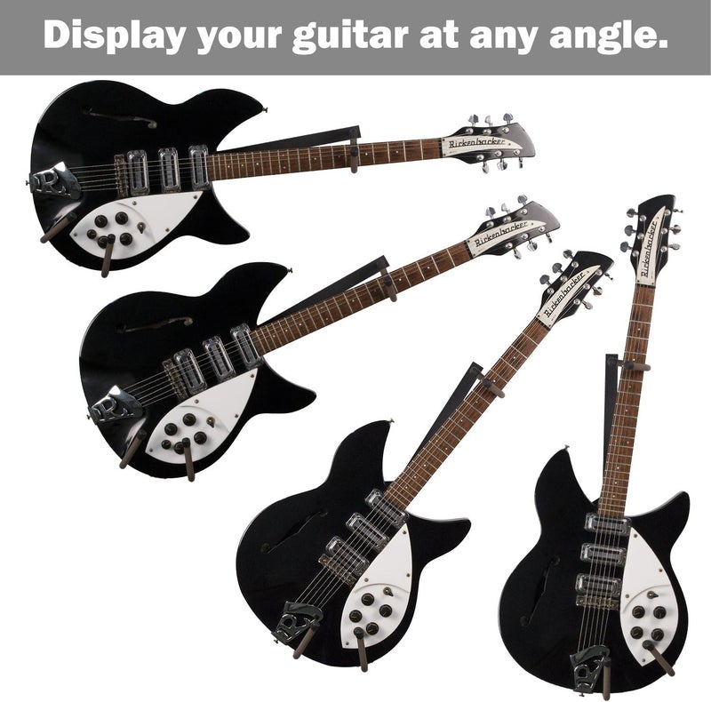 String Swing Horizontal Electric Guitar Holder for Normal or Headless Solid, Hollow and Semi-Hollow Bodied Guitars Wall Mount. Up to 15lbs (BCC151-N-FW) - Image 3