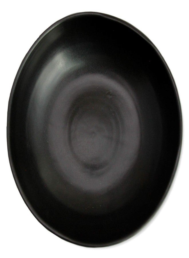 RoRo 8" Handmade Ceramic Pasta Bowls - Matte Black, Set of 2 Artisan Serving Bowls, Perfect for Pasta, Salad, Cereal, Noodles, Microwave, Oven & Dishwasher Safe - Image 3