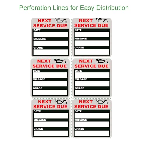 JINCH Oil Change Stickers Static Cling, 120pcs 2x2 Inches Oil Change Reminder Sticker for Windshield with No Residue, Clear Next Service Due Labels for Car Auto Vehicle Window - Image 3
