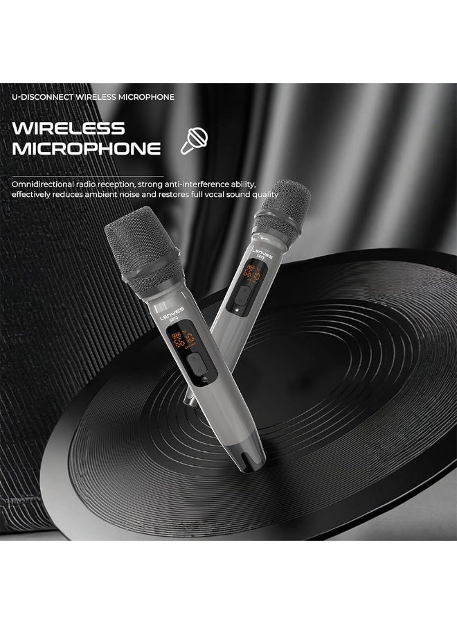 Lenyes S873 Wireless Party Speaker 400W | 30000mAh Battery | Guitar Input & TWS Pairing - Image 4