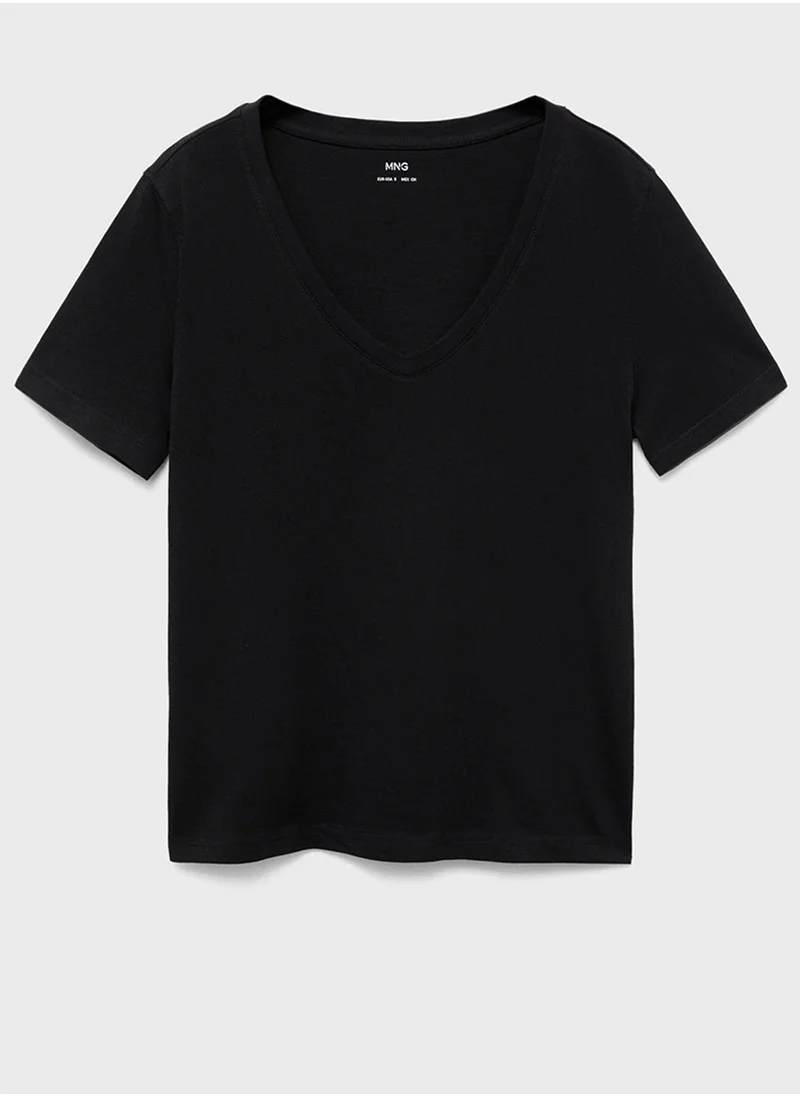 MANGO V-Neck T-Shirt