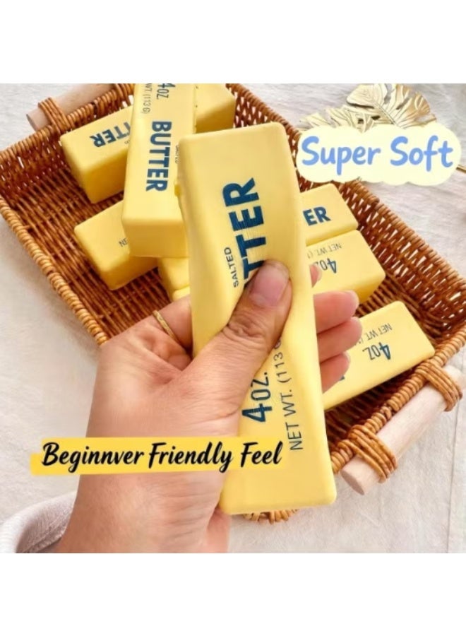 Slow Rising Dumpling Butter Squishy Toy, Soft Fidget Stress Relief Squeeze Toy, 1 Piece - Image 2